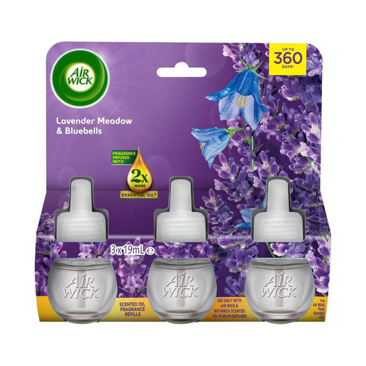 Air Wick Scented Oil Fragrance Refills Lavender Meadows & Bluebells 3x9ml - 57mL