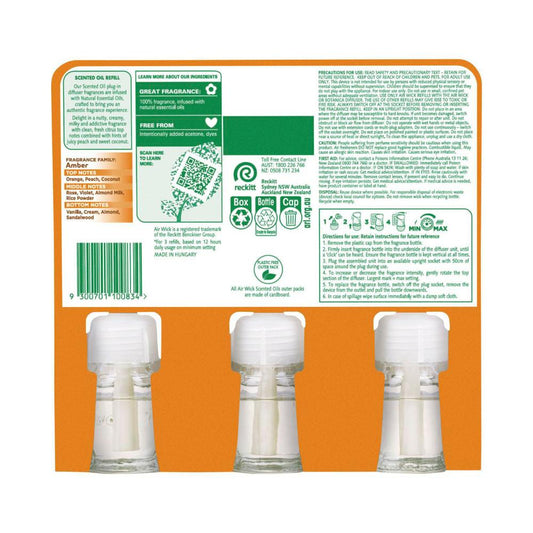 Air Wick Scented Oil Fragrance Refills Sweet Vanilla & Shea Butter 3x19ml - 57mL