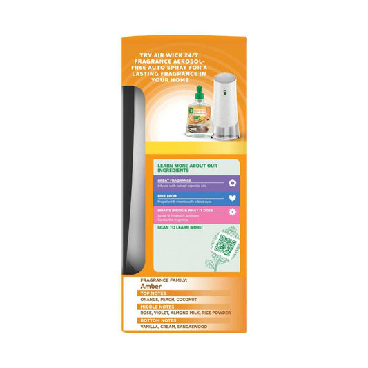 Air Wick Aerosol Free Auto Spray Essential Oil Refill Sweet Vanilla Shea Butter - 1 Pack