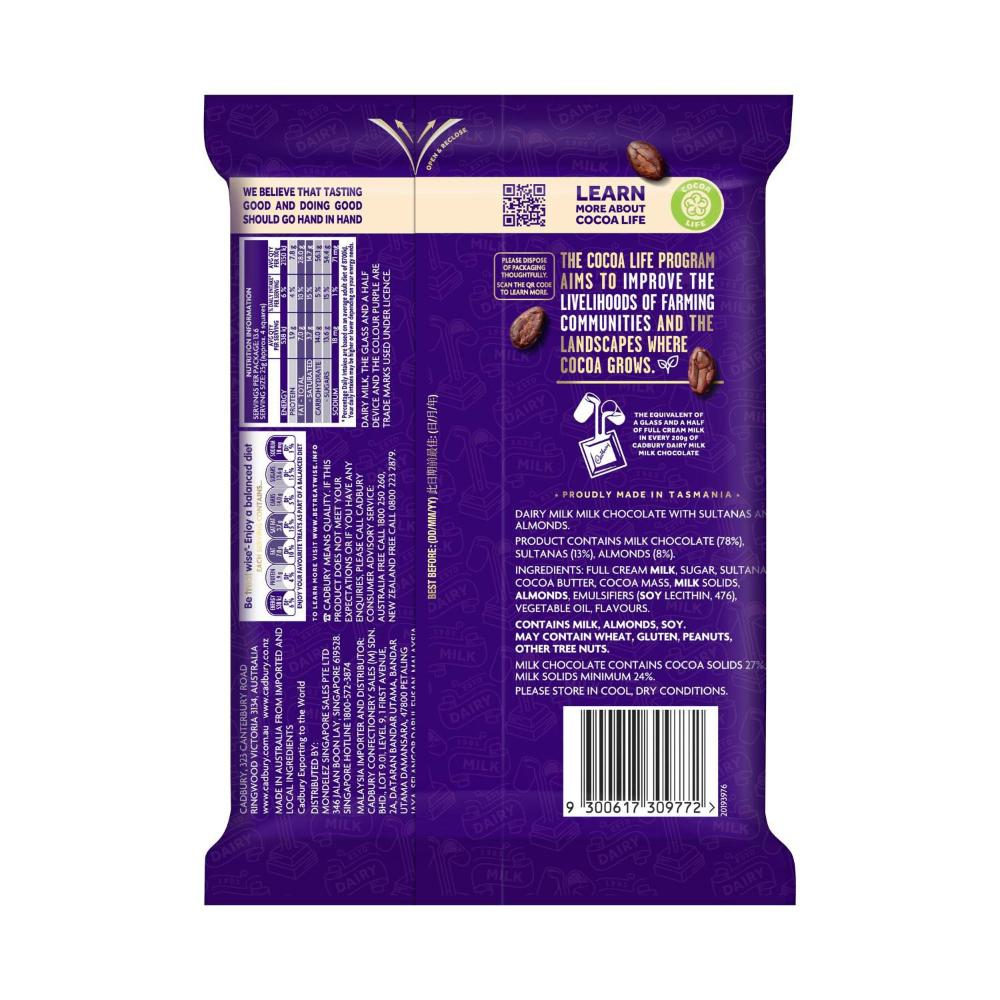 Cadbury Dairy Milk Fruit & Nut Block Chocolate - 340g