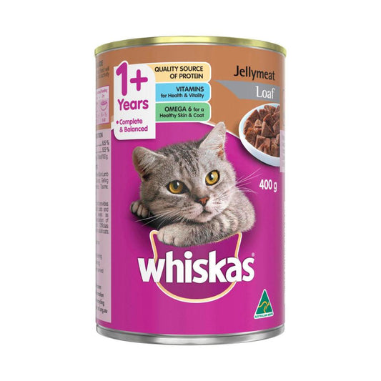 Whiskas 1+ Years Jellymeat Loaf Wet Cat Food Can - 400g