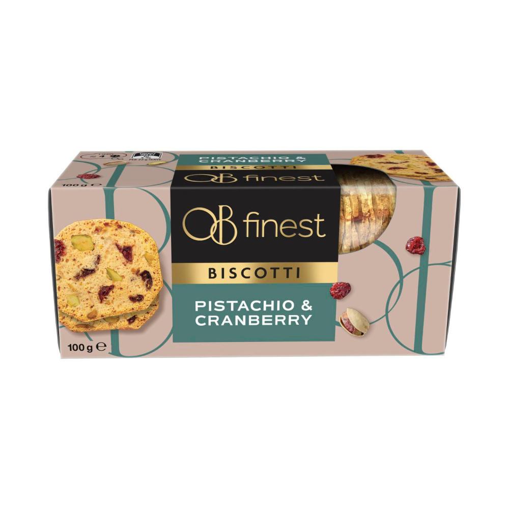 Ob Finest Cranberry & Pistachio Biscotti - 100g