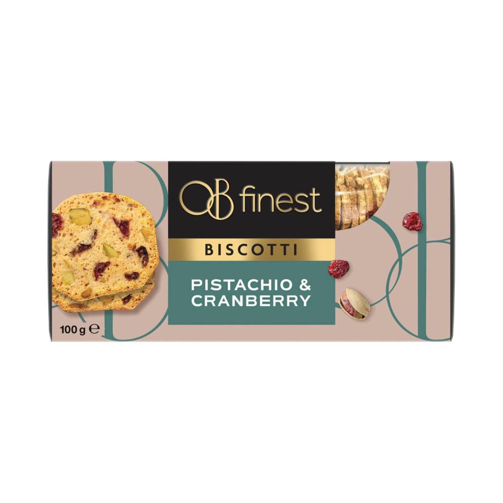 Ob Finest Cranberry & Pistachio Biscotti - 100g
