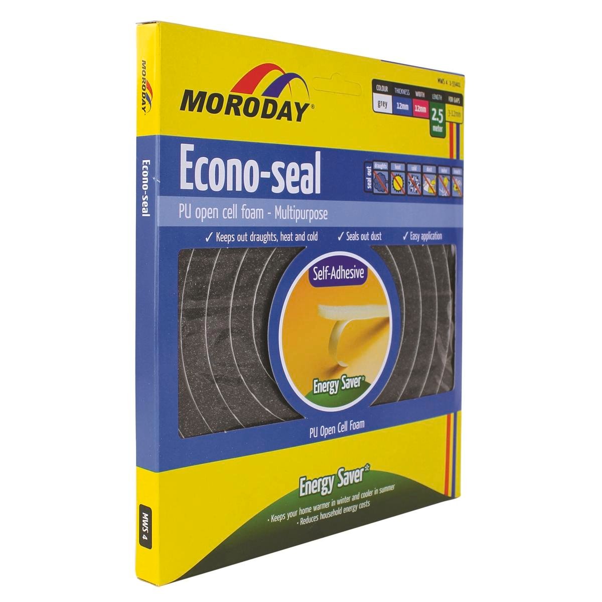 Moroday Weather Seal - 12mm - Open Cell Foam - Self Adhesive
