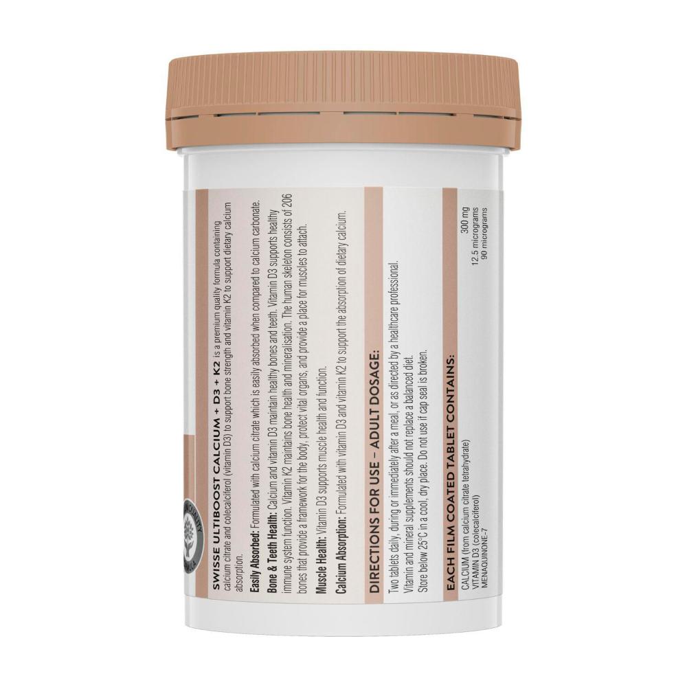 Swisse Ub Calcium + D3 + K2 - 60 Pack