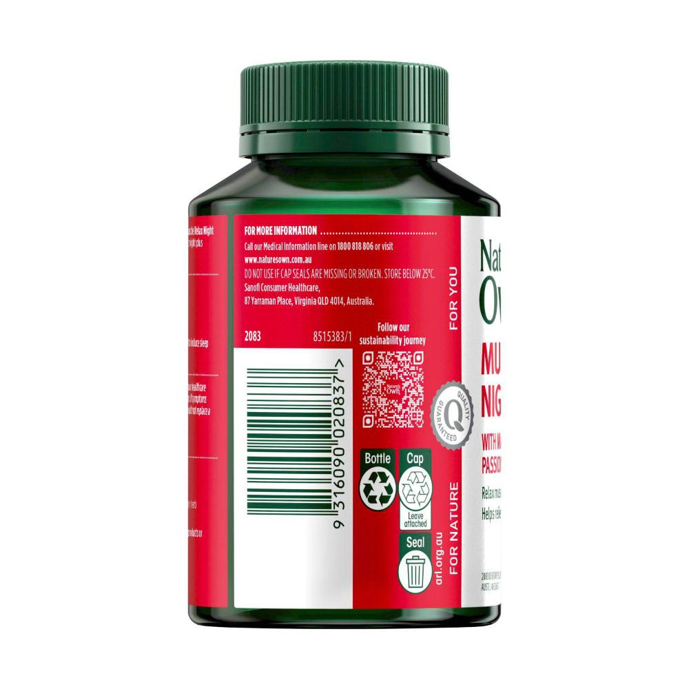 Natures Own Magnesium Night Muse Recovery - 120 Pack