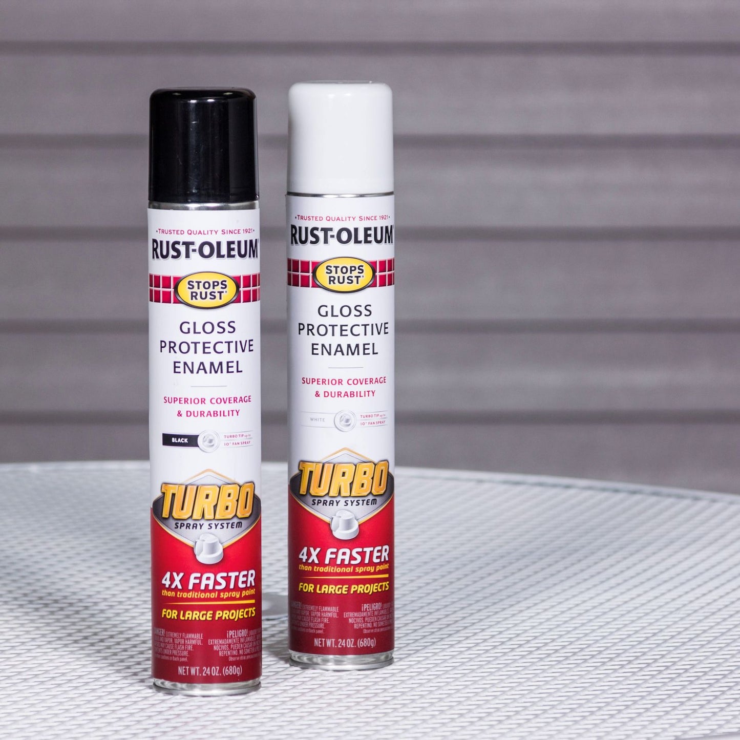 Rust Oleum Turbo Spray Paint - 680g - Black Gloss