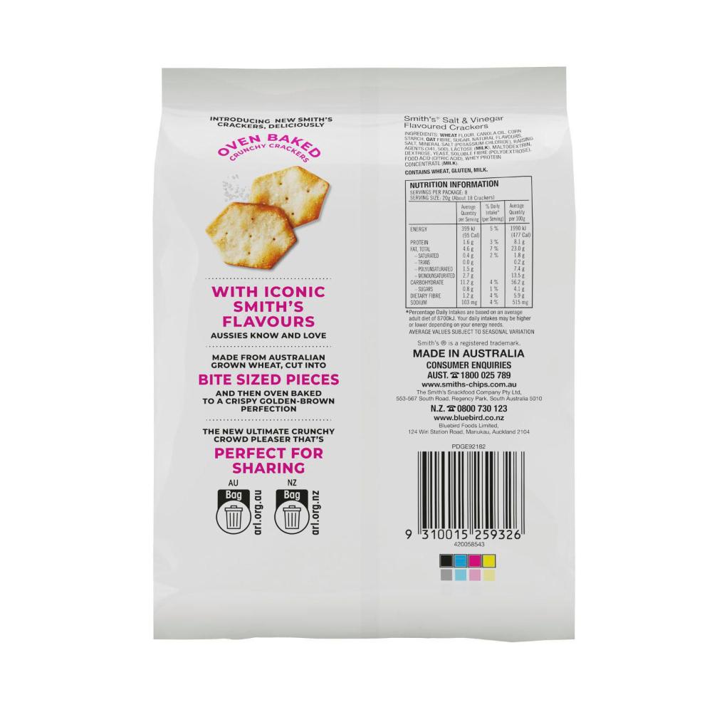 Smith's Crackers Salt & Vinegar - 160g