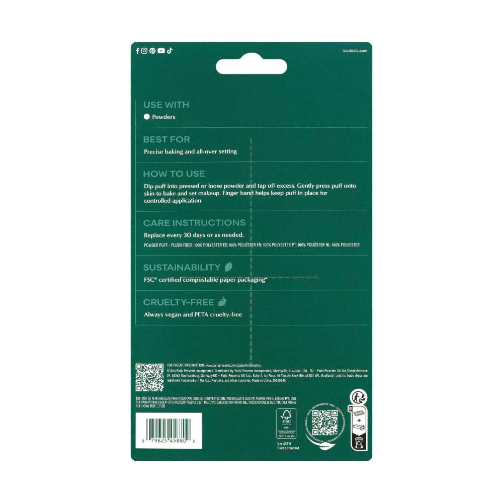Eco Tools Powder Puff Duo - 2 Pack