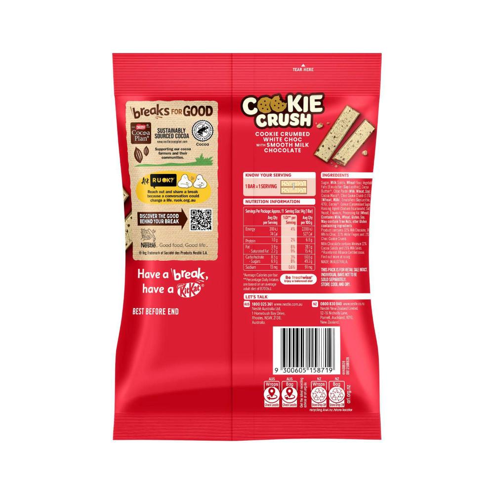 Kit Kat Cookie Crush Fun Pack Bag 11 Piece - 154g