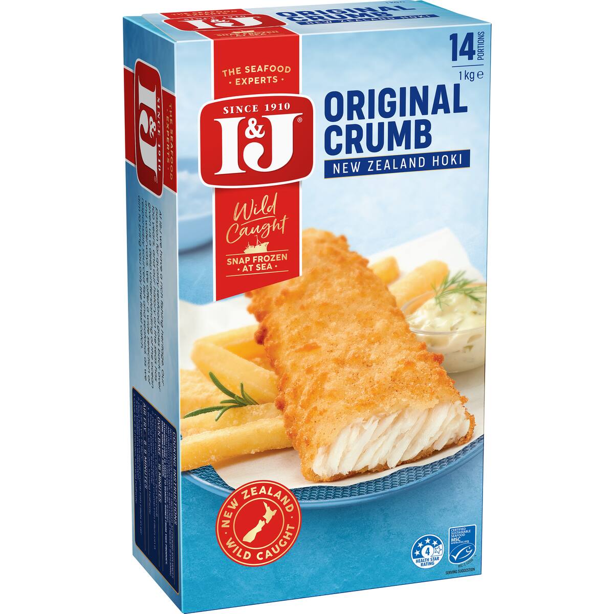 I&j New Zealand Hoki Fish Original Crumb 1kg