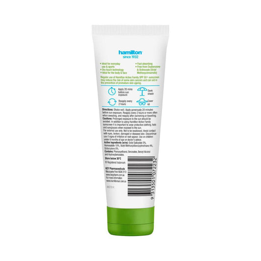 Hamilton Active Family Sunscreen SPF 50+ - 110g