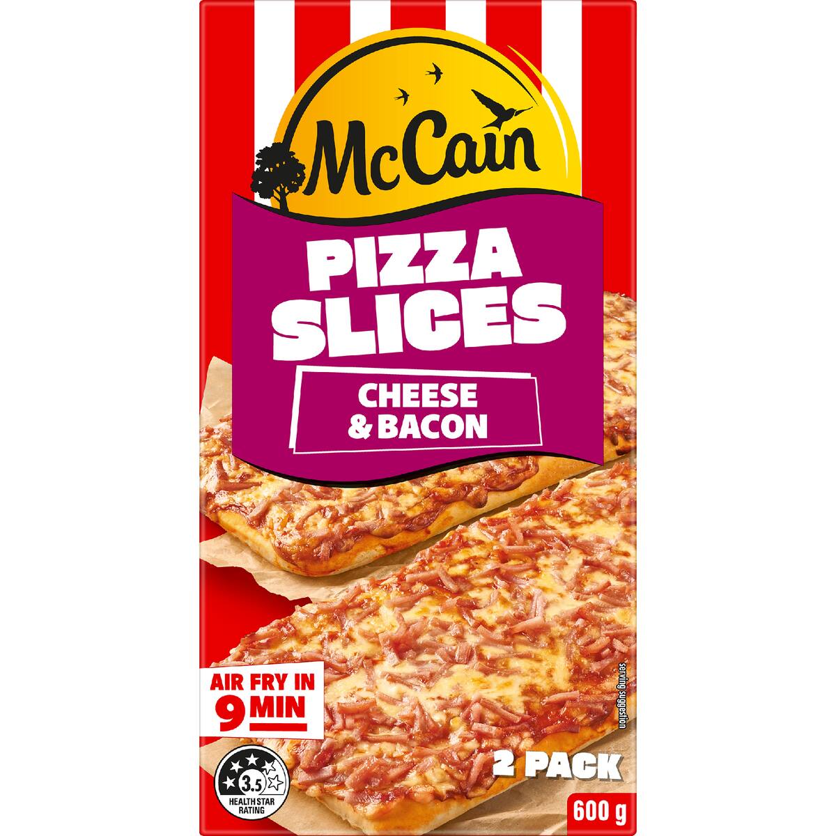 Mccain Pizza Slice Snacks Cheese & Bacon 2 Pack