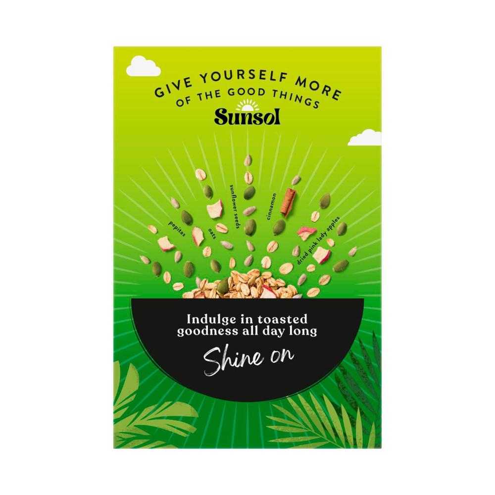 Sunsol Low Sugar Toasted Muesli Apple Cinnamon - 450g