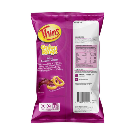 Thins Onion Rings Salt & Vinegar - 85g