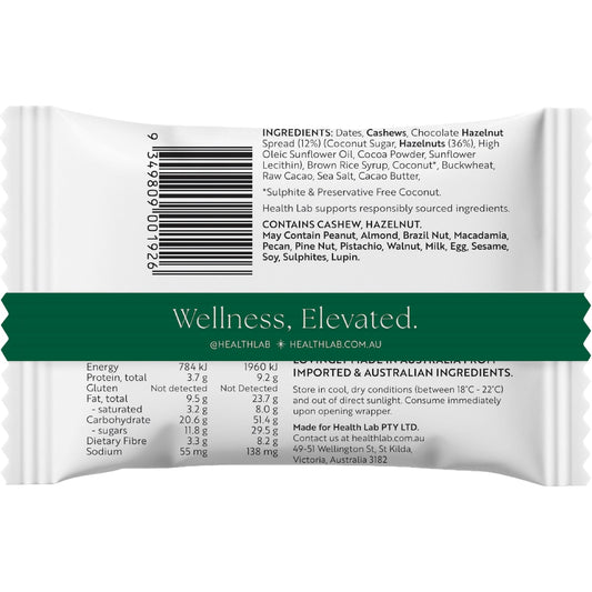 Health Lab Holy Hazelnut Nut Butter Filled Ball 40g