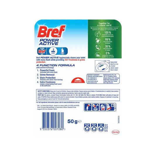 Bref Power Active Rim Block Juicy Pine Toilet eaner - 50g