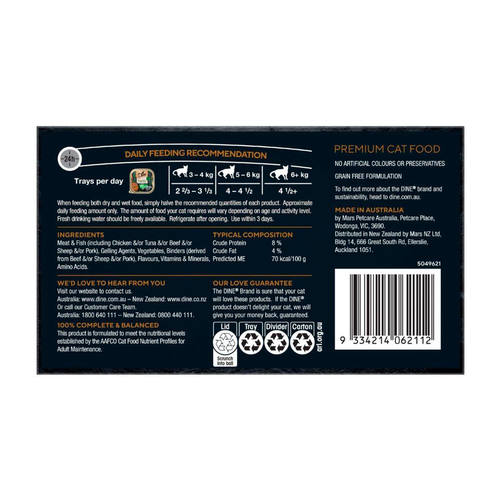 Dine Farm Collection With Chicken Carrot & Spinach Cat Food 7x85g - 7 Pack
