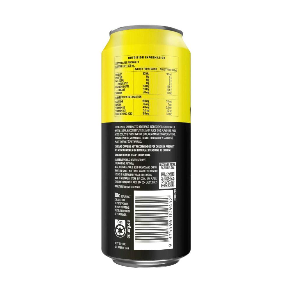 Solo Lemon Energy Can - 500mL