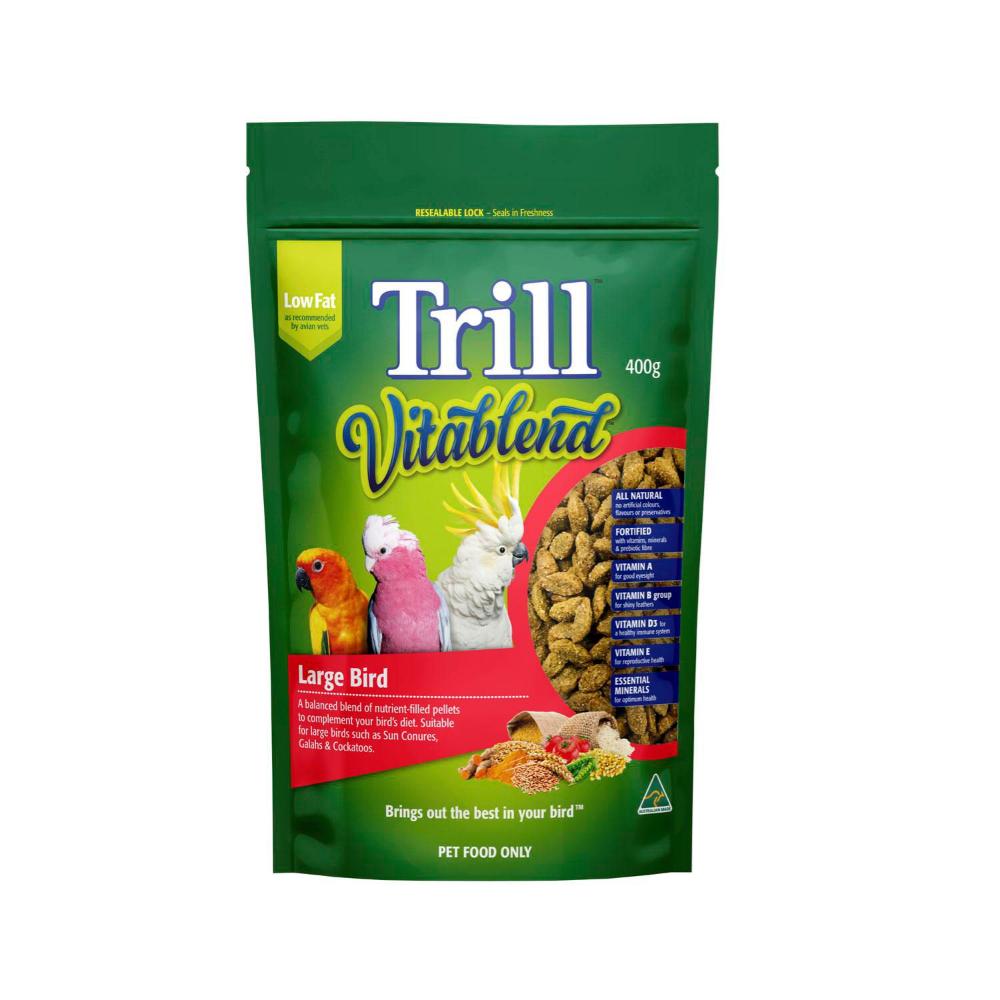 Trill Vitablend Pellets Vitablend Pellets Bird Food Large - 400g