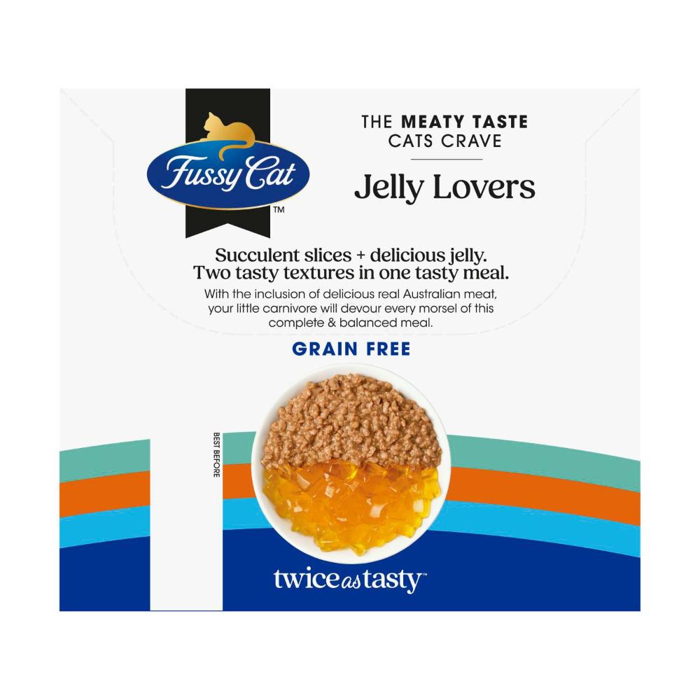 Fussy Cat Cat Food Jelly Lovers Pouch 12x80g - 12 Pack