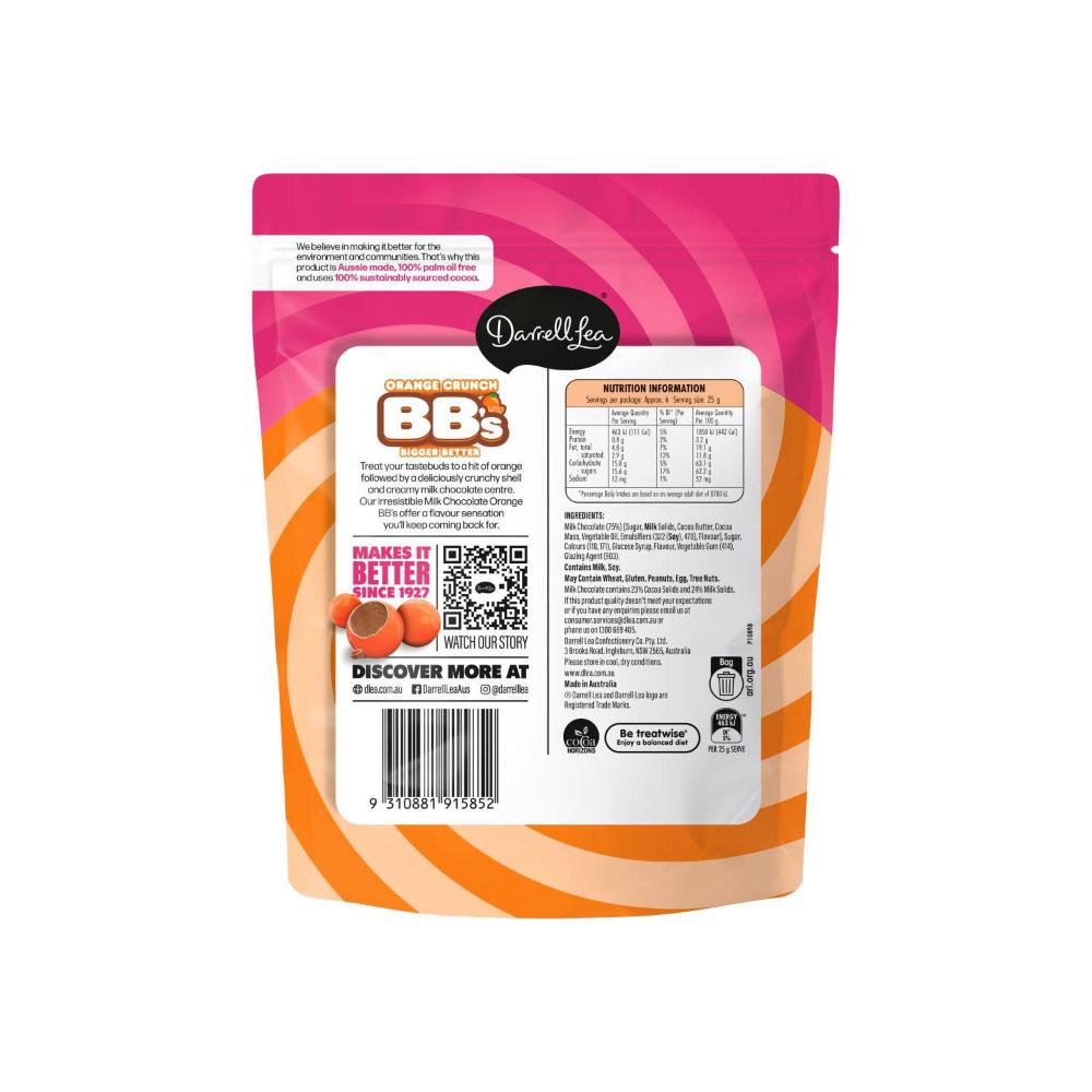 Darrell Lea Orange Bb's - 152g