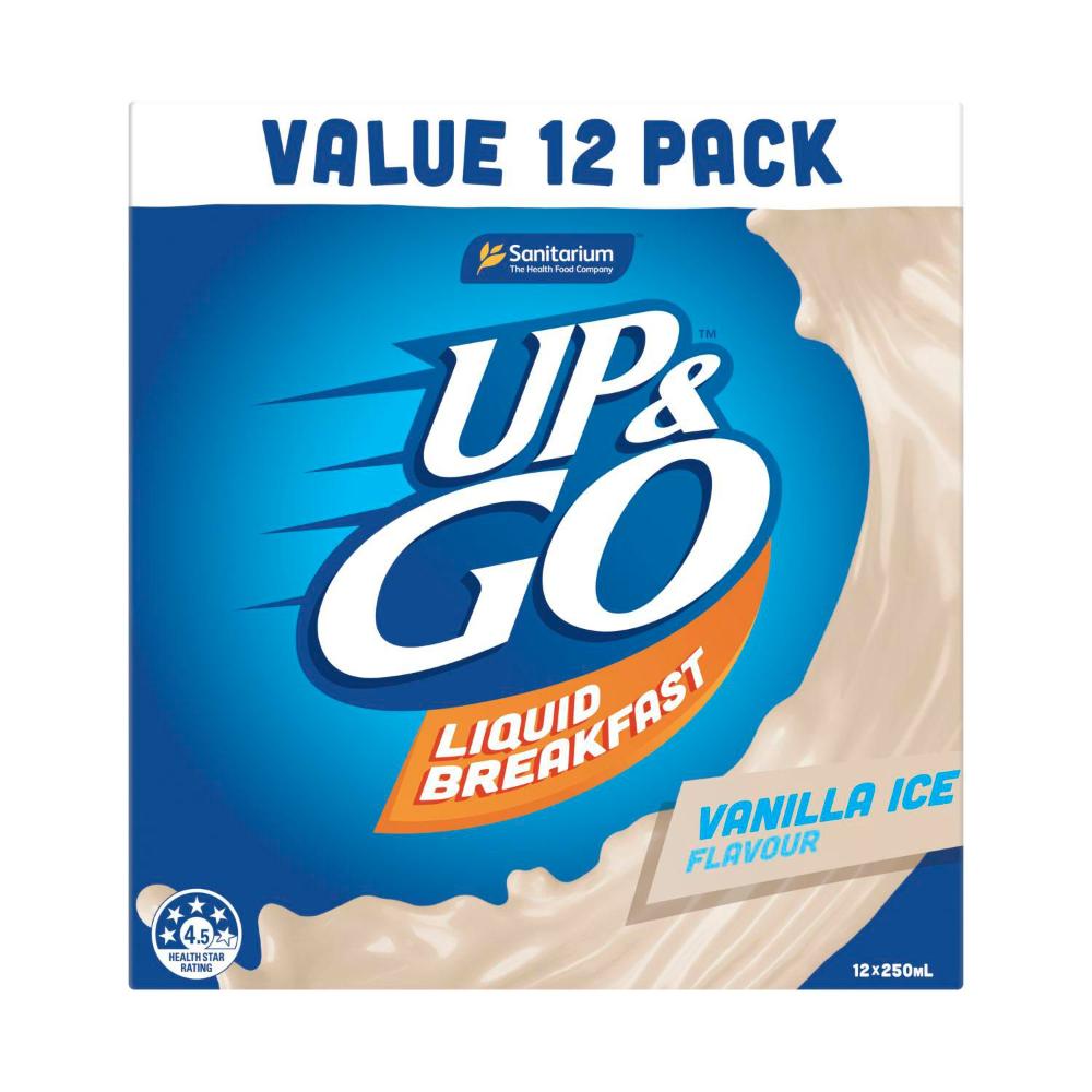 Sanitarium Up&go Liquid Breakfast Fridge Vanilla Pack 12x250ml - 3L