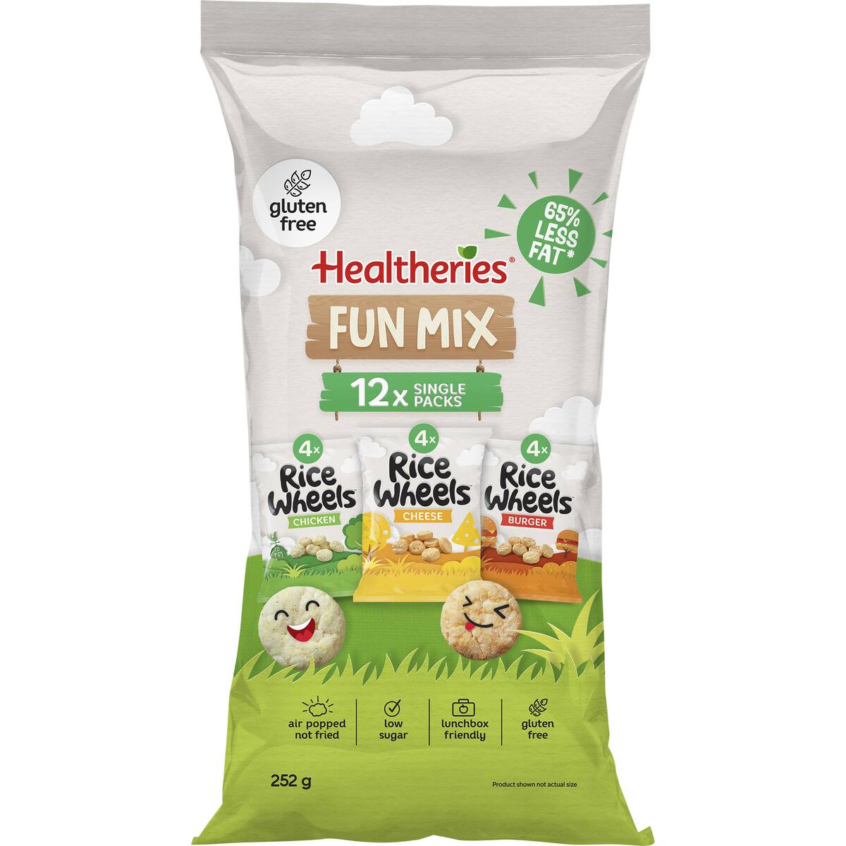 Healtheries Rice Wheels Fun Mix 21g X 12 Pack