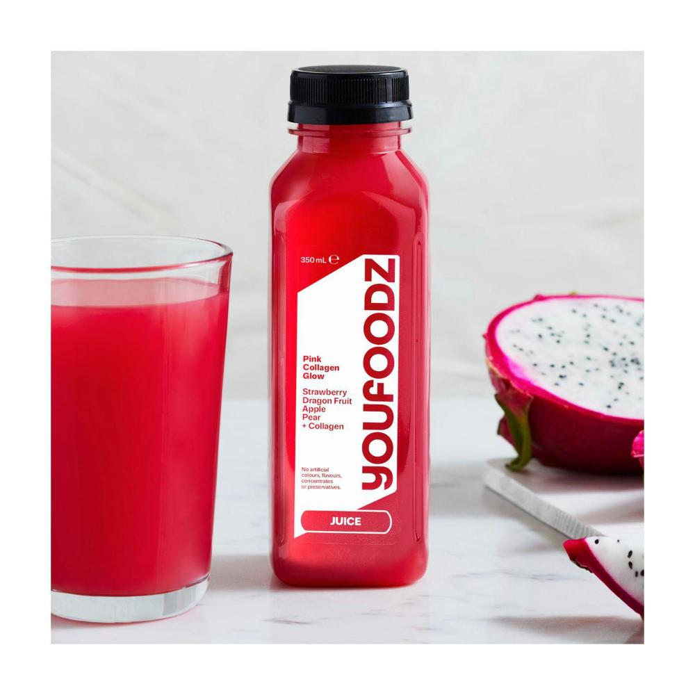 Youfoodz Pink Collagen Glow Juice - 350mL