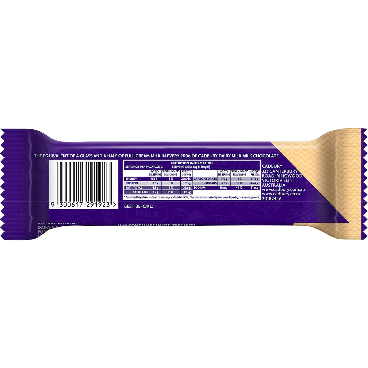 Cadbury Twirl Crispy Wafer Milk Chocolate Bar 40g