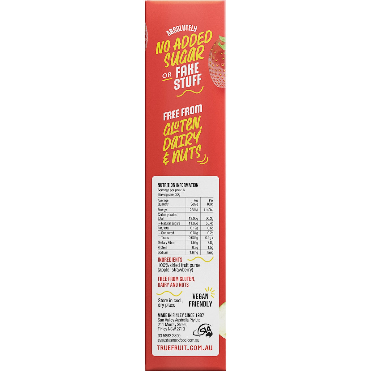 True Fruit True Fruit Apple & Strawberry Straps 120g