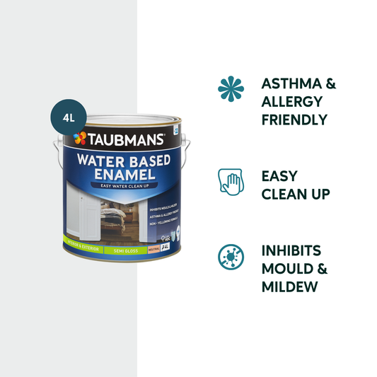 Taubmans Neutral Semi Gloss Water Based Enamel Paint - 4L