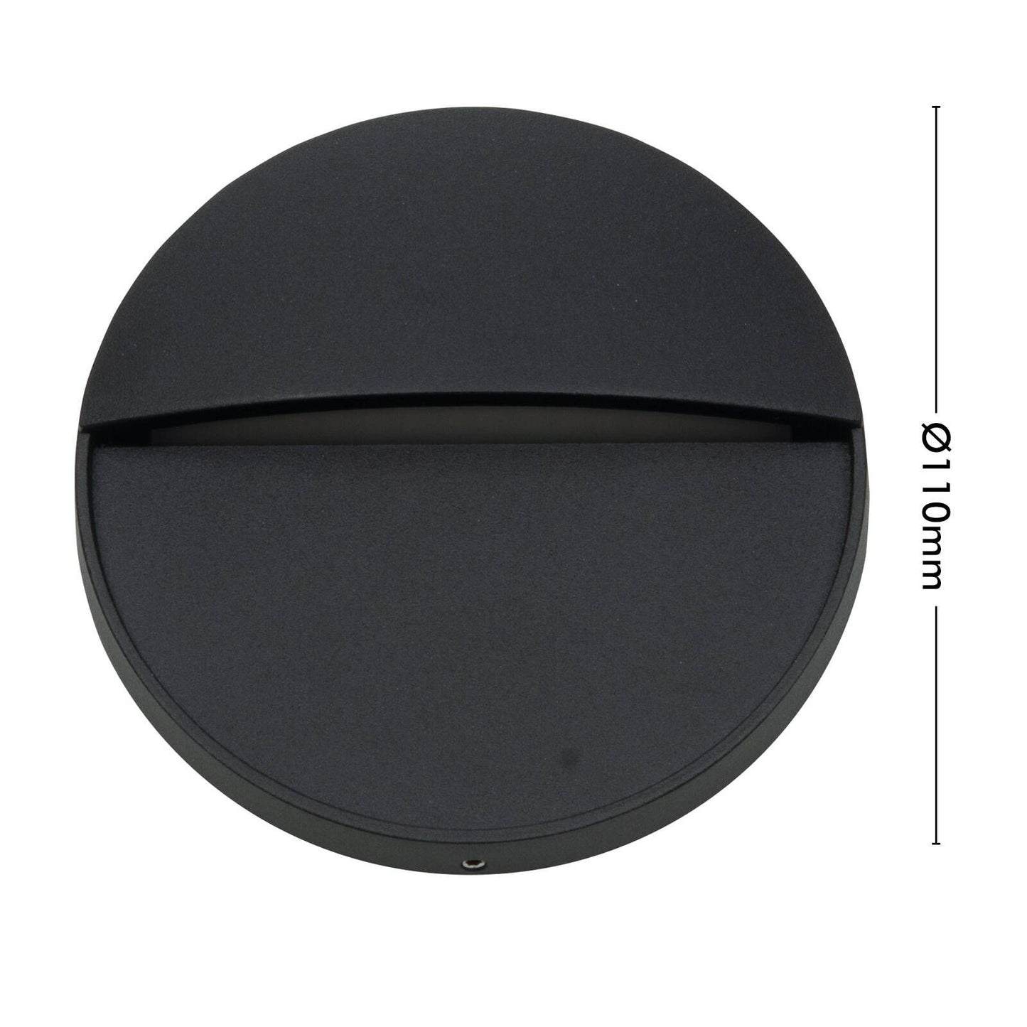 Arlec 4W Black CCT LED Round Exterior Step Light - 110 x 25mm
