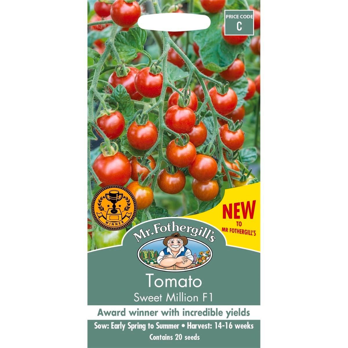 Mr Fothergill's Tomato Sweet Million F1 Seeds - 0.1kg - High Yield - Resistant