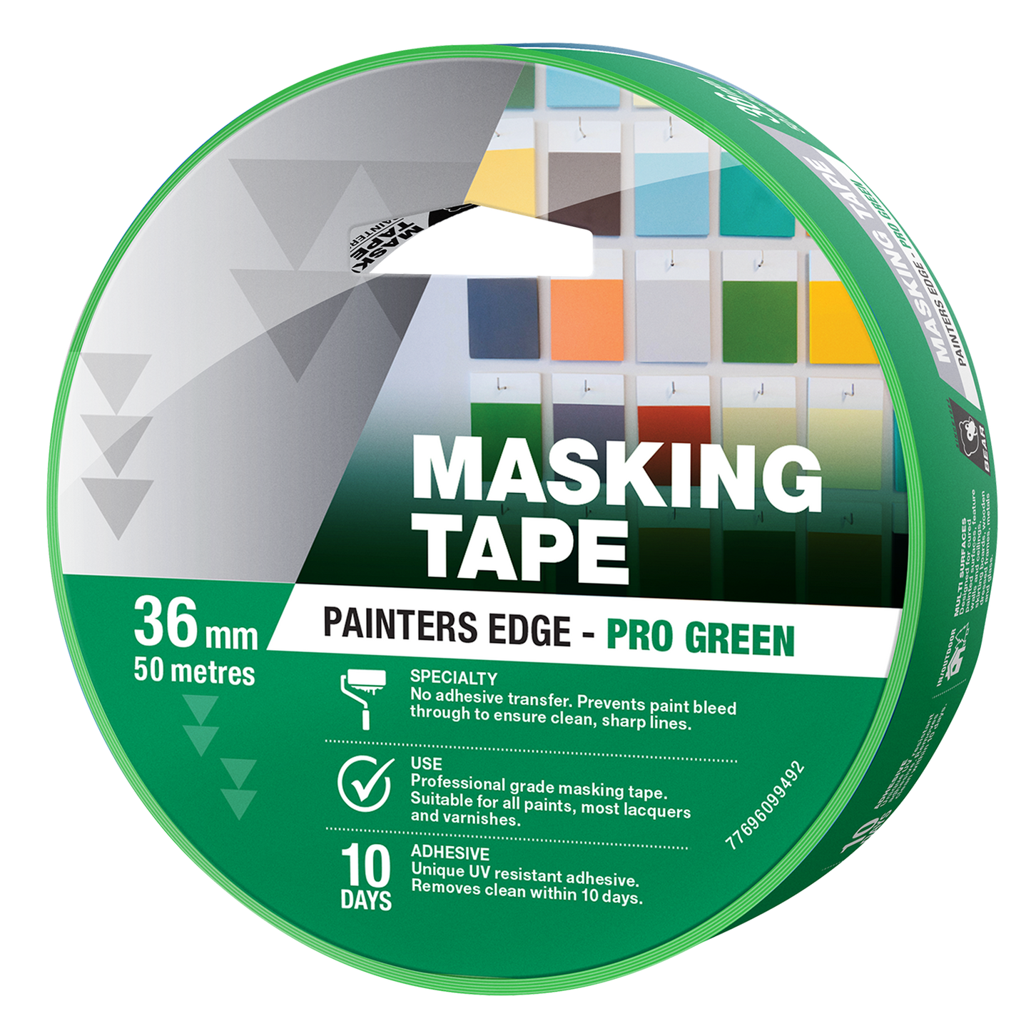 Bear Painters Edge Masking Tape - 36mm x 50m - Green