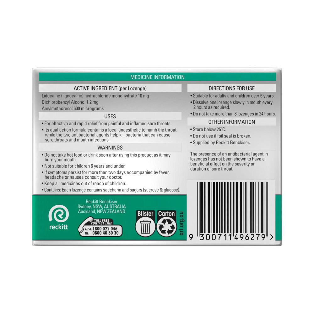 Strepsils Plus Anaesthetic Lozenges - 36 pack