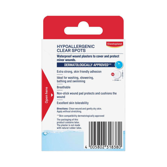 Elastoplast Sensitive Hypoallergenic Transparent Spots - 24 pack