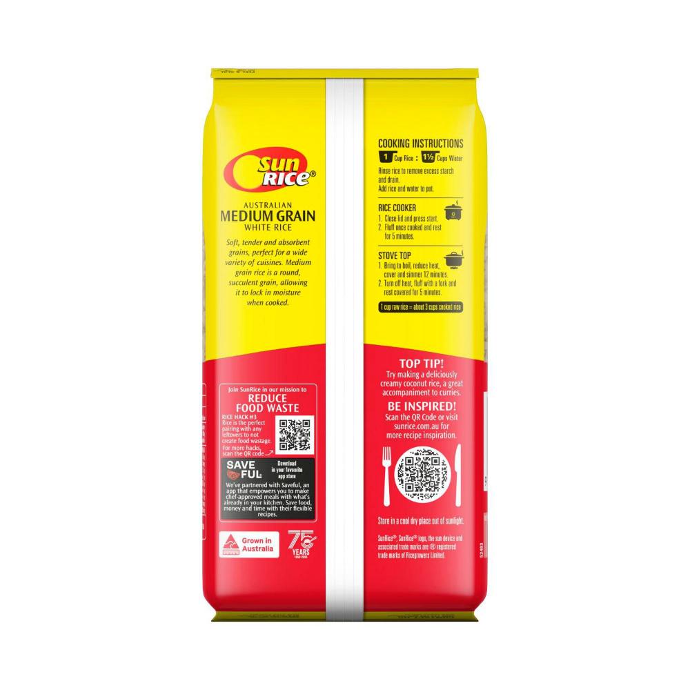Sunrice Australian Medium Grain White - 1kg