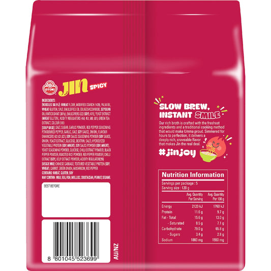 Otoki Jin Ramen Spicy Instant Noodles 120g 5 Pack
