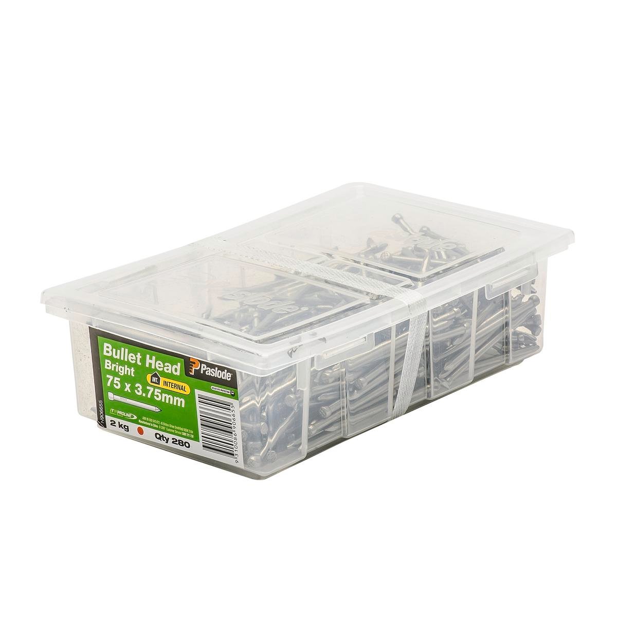 Paslode Bullet Head Nails 75mm Bright Steel 280 Pack General Purpose