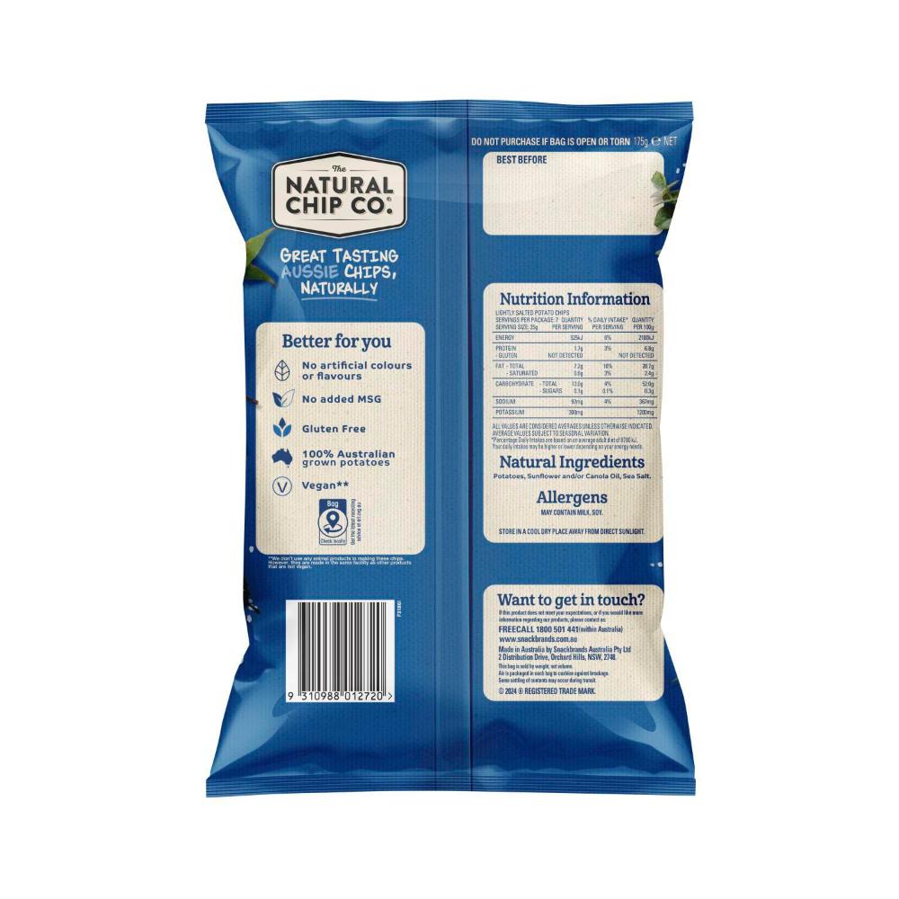 Natural Chip Co. Sea Salt Potato Chips - 175g