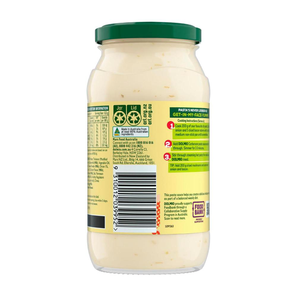 Dolmio Carbonara Pasta Sauce - 490g