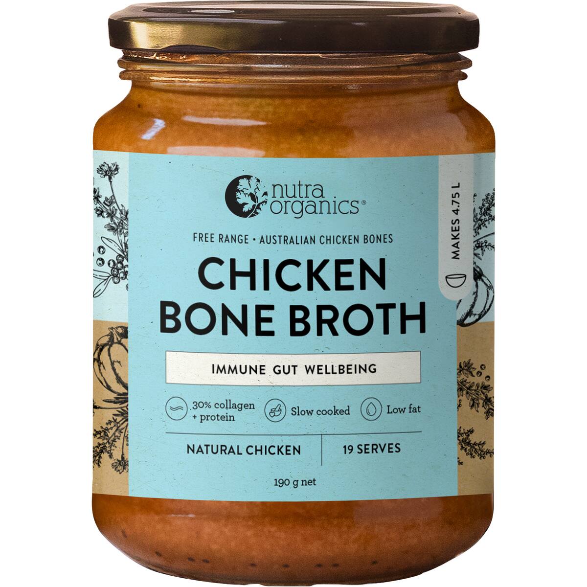 Nutra Naturals Chicken Bone Broth 190g