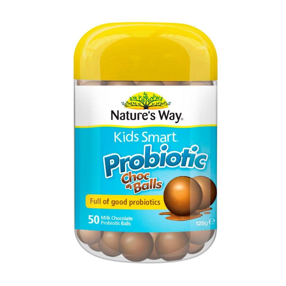 Nature's Way Kids Smart Probiotic 50 Milk Chocolate Balls - 50 Pack