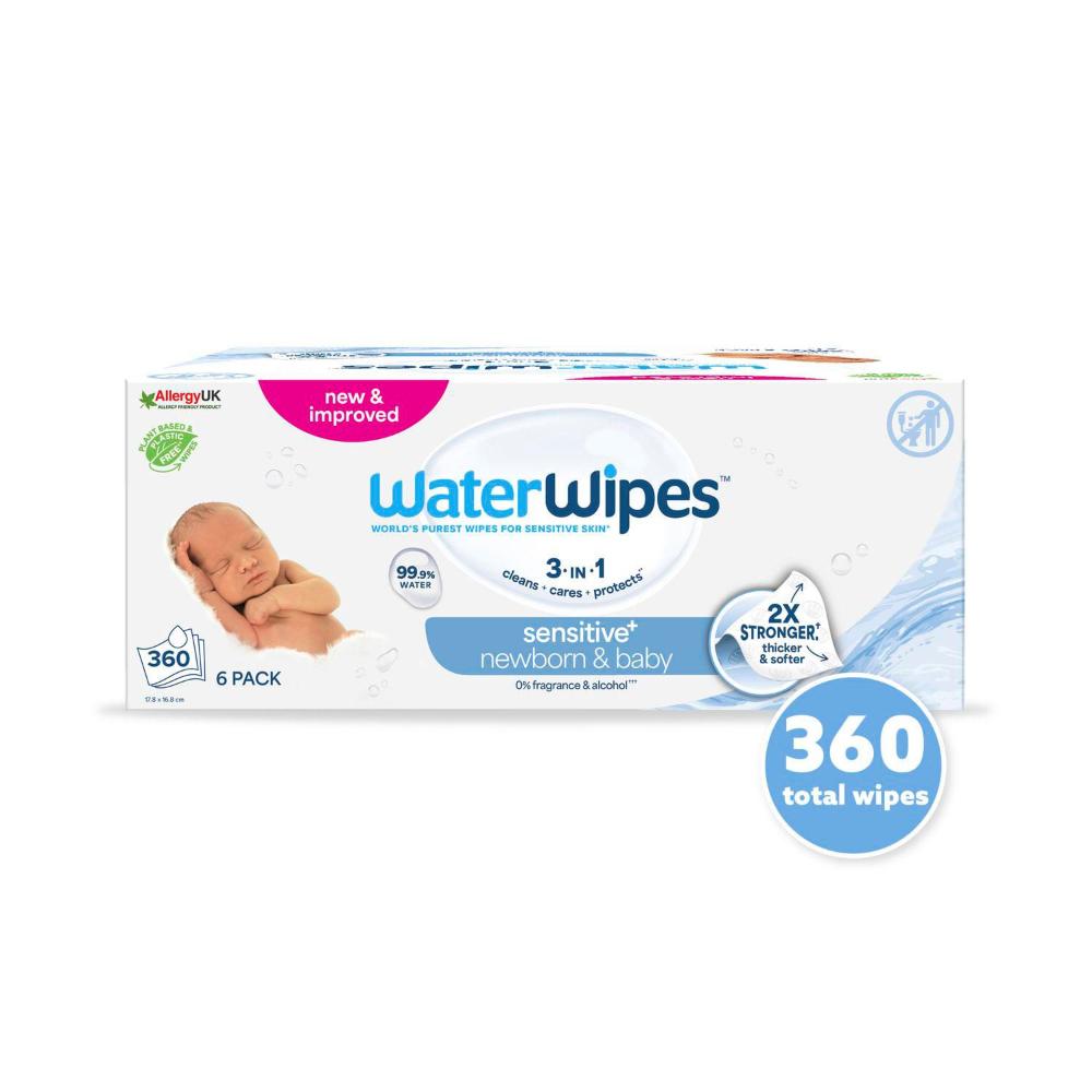 WaterWipes Baby & Newborn Sensitive Wipes - 360 Pack