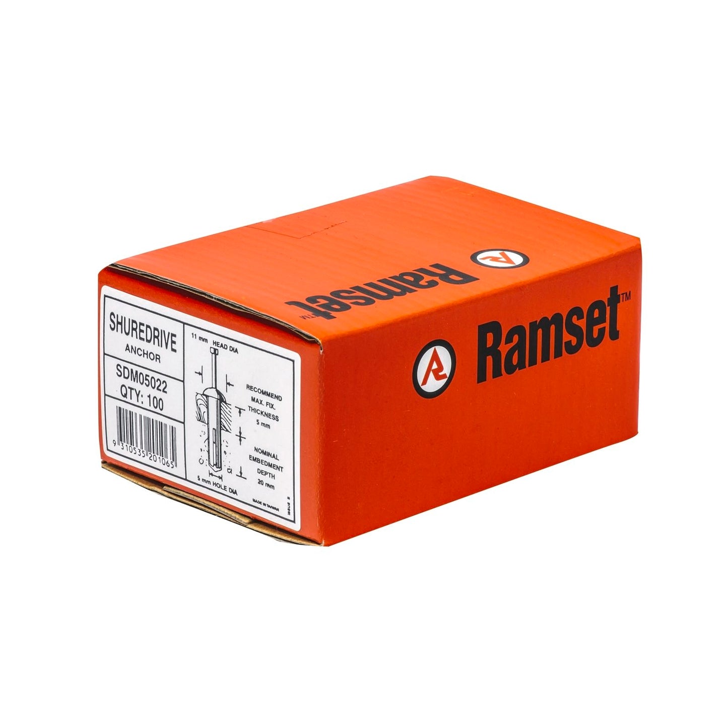 Ramset ShureDrive Anchor - 5 x 22mm - 100 Pack