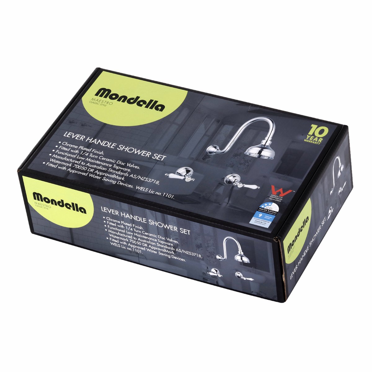 Mondella Shower Set - Chrome - 9L/min - Brass - Low Maintenance