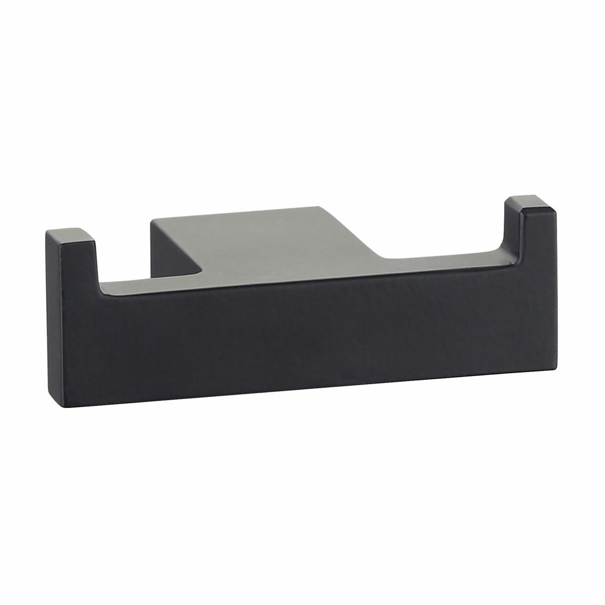 Mondella Rumba Double Robe Hook - Matte Black - 90mm x 30mm x 55mm