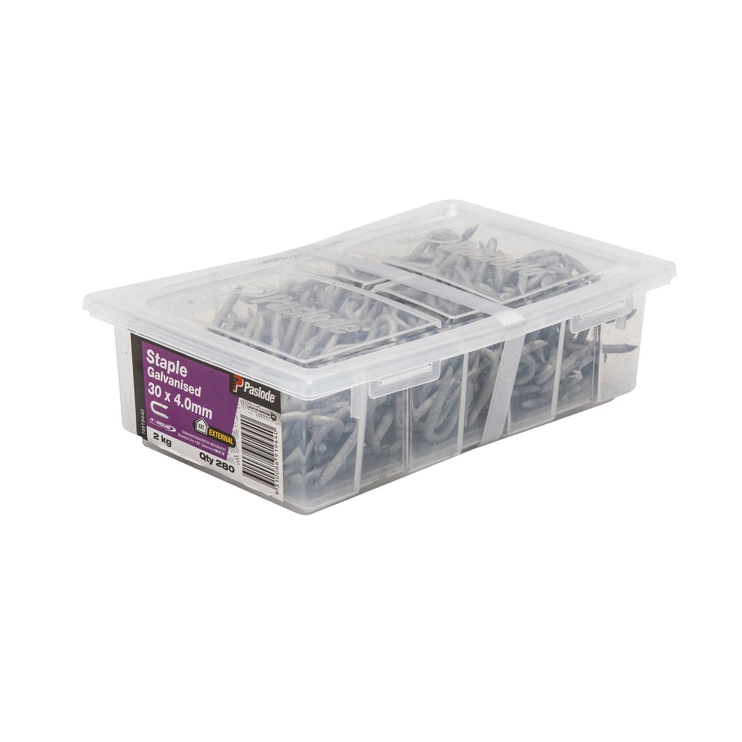 Paslode Galvanised Staple Nail - 30 x 4mm - 2kg