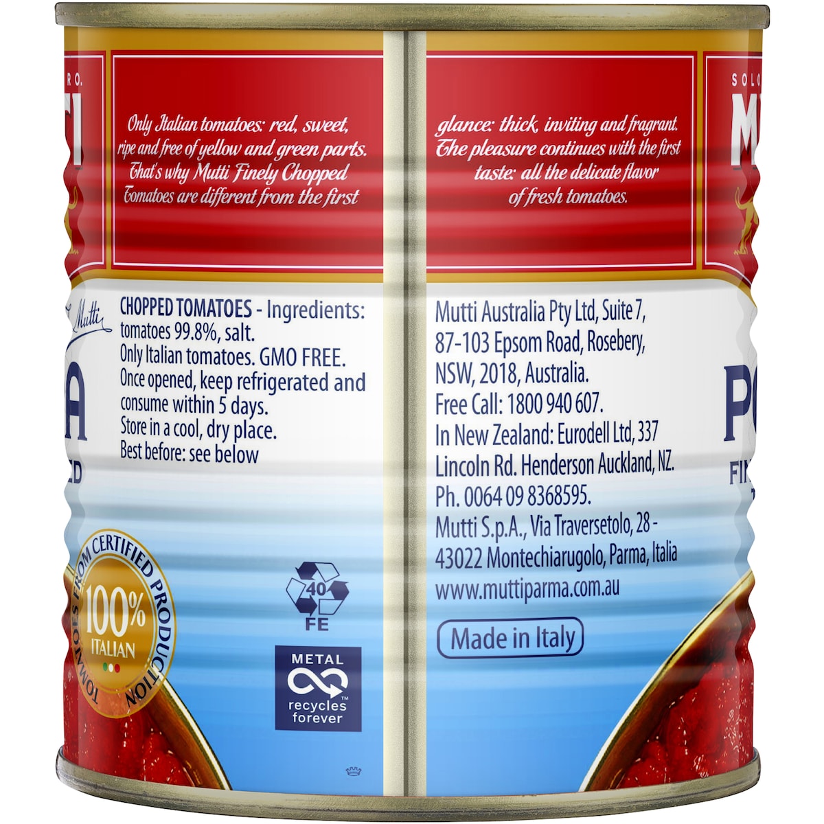 Mutti Polpa Finely Chopped Tomatoes 790g